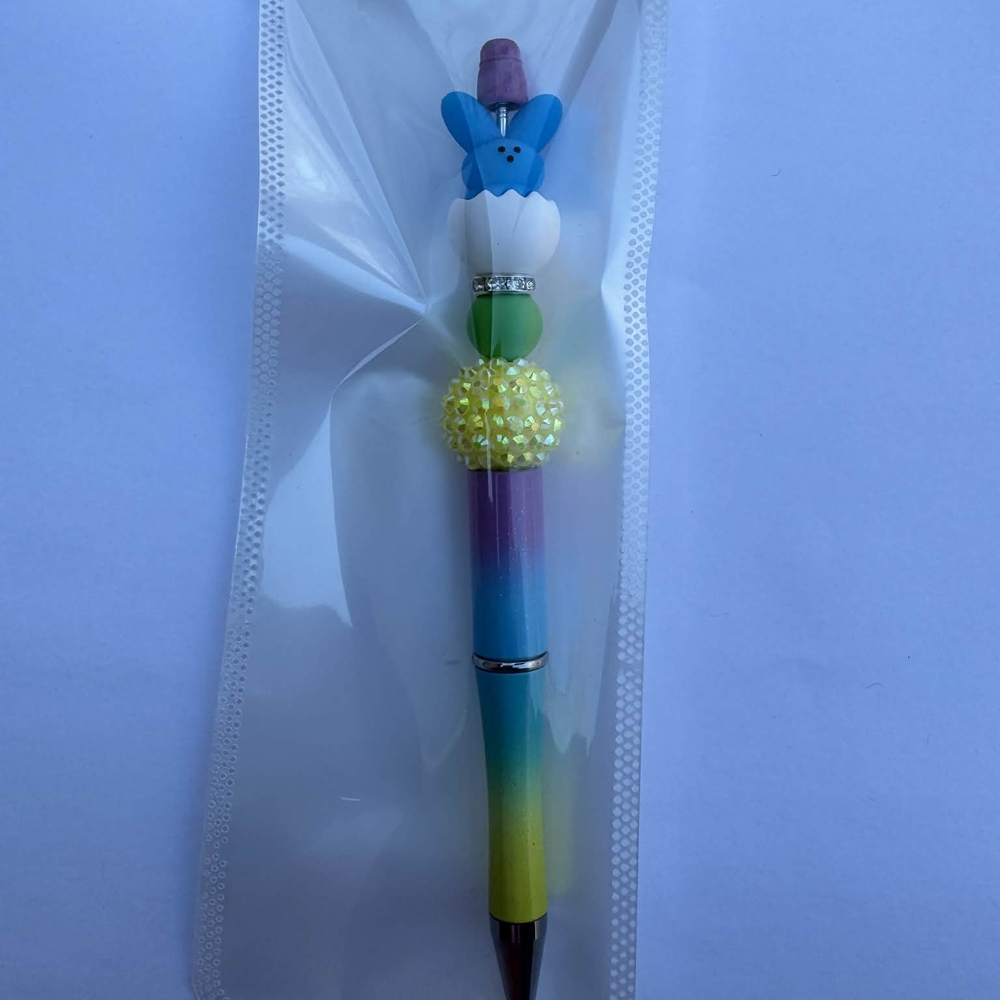 Kids Rainbow Butterfly Bead Pen - Multicolor